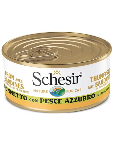 SCHESIR ATÚN CON SARDINA EN CALDO DE COCCIÓN PARA GATOS - 70 GR (14 UNIDADES) 14 X 70 GR - 2