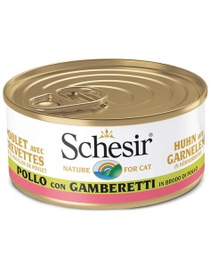 SCHESIR POLLO CON GAMBAS EN CALDO DE COCCIÓN PARA GATOS - 70 GR (14 UNIDADES) 14 X 70 GR - 2
