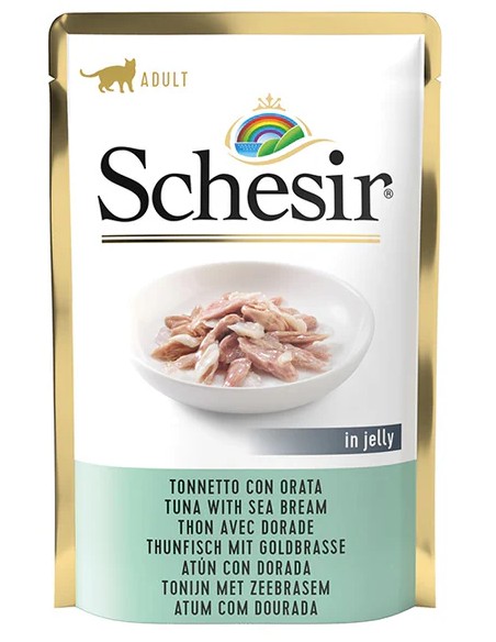 SCHESIR ATÚN CON DORADA EN GELATINA PARA GATOS - 85 GR (20 UNIDADES) 20 X 85 GR - 2