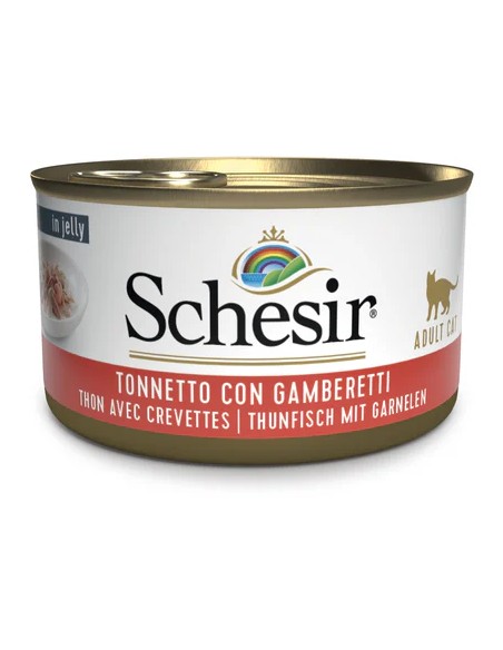 SCHESIR ATÚN CON GAMBAS EN GELATINA PARA GATOS - 85 GR (14 UNIDADES) 14 X 85 GR - 2