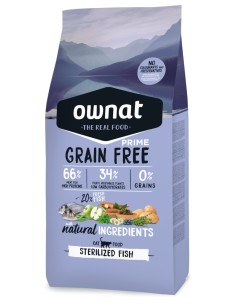OWNAT PRIME GRAIN FREE STERILIZED FISH PARA GATOS 8 KG 3 KG 1 KG - 2