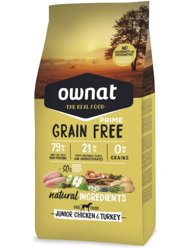 OWNAT PRIME GRAIN FREE JUNIOR CHICKEN & TURKEY 3 KG 12 KG - 2