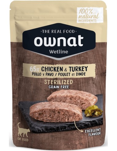 OWNAT POUCHE POLLO Y PAVO PARA GATOS ESTERILIZADOS - 85 GR 85 GR - 2