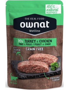 OWNAT POUCHE PAVO Y POLLO PARA GATOS - 85 GR 85 GR - 2