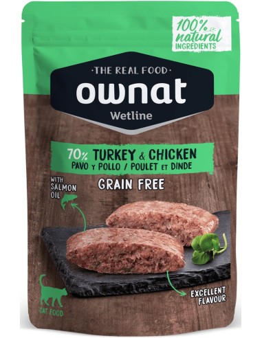 OWNAT POUCHE PAVO Y POLLO PARA GATOS - 85 GR 85 GR - 2