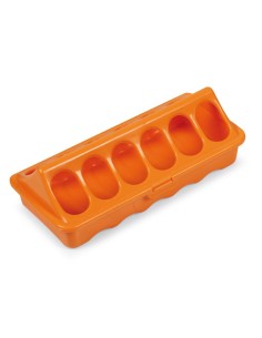 GAUN COMEDERO PLÁSTICO PARA POLLOS NARANJA 20 CM - 2