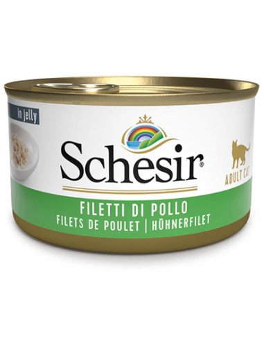 SCHESIR FILETES DE POLLO EN GELATINA PARA GATOS - 85 GR (14 UNIDADES) 14 X 85 GR - 2