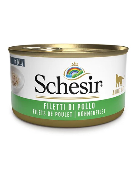 SCHESIR FILETES DE POLLO EN GELATINA PARA GATOS - 85 GR (14 UNIDADES) 14 X 85 GR - 2