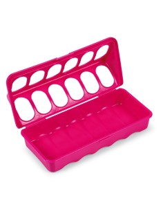 GAUN COMEDERO PLÁSTICO PARA POLLOS FUCSIA 30 CM - 2 2