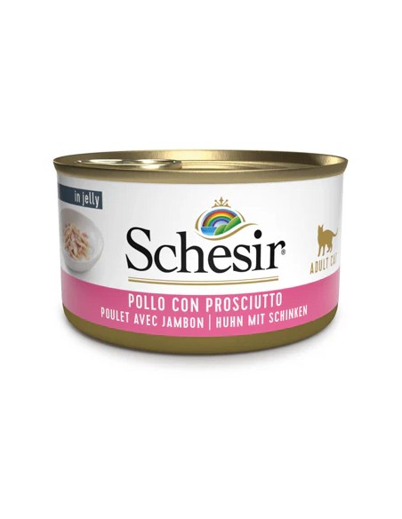SCHESIR FILETES DE POLLO CON JAMÓN EN GELATINA PARA GATOS - 85 GR (14 UNIDADES) 14 X 85 GR - 2