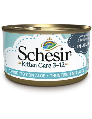 SCHESIR KITTEN ATÚN Y ALOE EN GELATINA PARA GATITOS - 85 GR (14 UNIDADES) 14 X 85 GR - 2