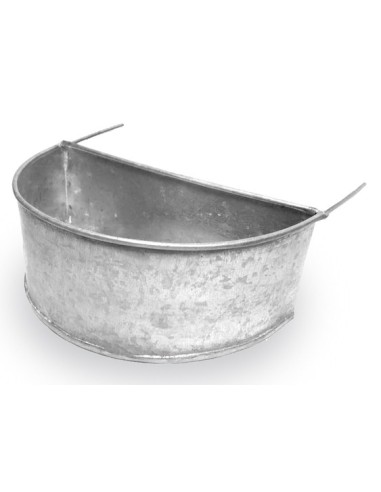 GAUN COMEDERO MEDIA LUNA GALVANIZADO - 16,5 X 10 X 6 CM