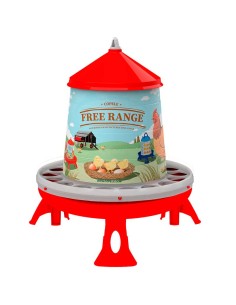 COPELE TOLVA DE PLÁSTICO PARA AVES FREE RANGE CON PATAS - 4 KG ROJO - 2