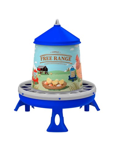 COPELE TOLVA DE PLÁSTICO PARA AVES FREE RANGE CON PATAS - 4 KG AZUL - 2