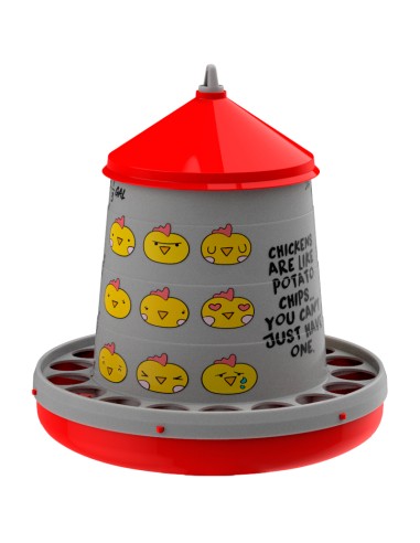 COPELE TOLVA DE PLÁSTICO PARA AVES CHIPS - 4 KG ROJO - 2