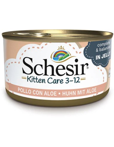 SCHESIR KITTEN POLLO Y ALOE EN GELATINA PARA GATITOS - 85 GR (14 UNIDADES) 14 X 85 GR - 2