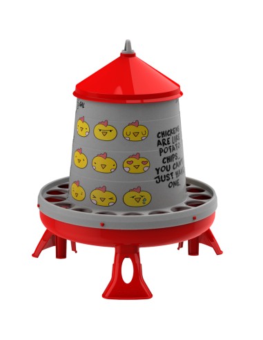 COPELE TOLVA DE PLÁSTICO PARA AVES CHIPS CON PATAS - 4 KG ROJO - 2