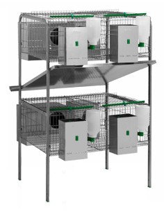 GAUN JAULA CONEJOS LIMA 2 PISOS - 4 NIDOS 4 NIDOS Y 4 DEPARTAMENTOS - 2