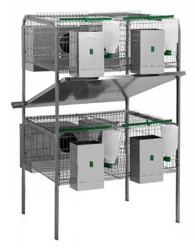 GAUN JAULA CONEJOS LIMA 2 PISOS - 4 NIDOS 4 NIDOS Y 4 DEPARTAMENTOS - 2