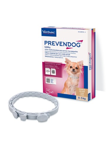 VIRBAC COLLAR ANTIPARASITARIO PREVENDOG PERROS MINI - 35 CM (2 UNIDADES) 2 UNIDADES