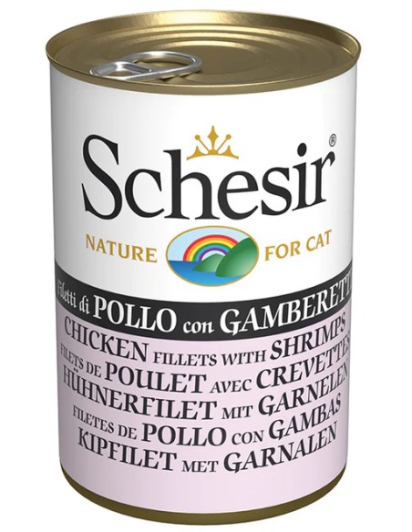 SCHESIR POLLO CON GAMBAS EN GELATINA PARA GATOS - 140 GR (24 UNIDADES) 24 X 140 GR - 2