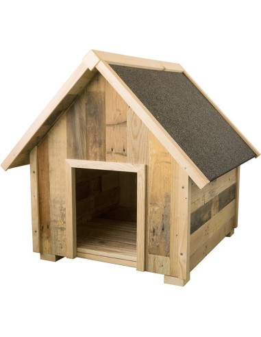COPELE CASETA DE MADERA RECICLADA PARA PERROS 71 X 86 X 85 CM 65 X 74 X 75 CM 59 X 61 X 65 CM - 2