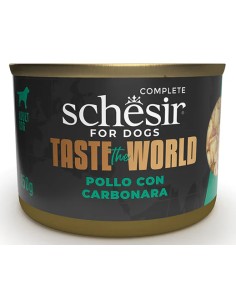 SCHESIR DOG TASTE OF THE WORLD POLLO CON CARBONARA CAJA (8 LATAS X 150GR) - 8 X 150 GR 8 X 150 GR - 2