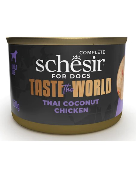 SCHESIR DOG TASTE OF THE WORLD POLLO CON COCO THAI CAJA (8 LATAS X 150GR) - 8 X 150 GR 8 X 150 GR - 2