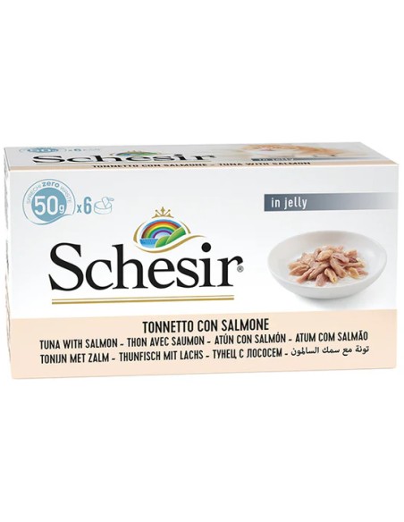 SCHESIR ATÚN CON SALMÓN EN GELATINA PARA GATOS - 50 GR (6 UNIDADES) 6 X 50 GR - 2