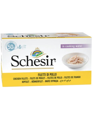 SCHESIR POLLO CON ARROZ EN AGUA DE COCCIÓN PARA GATOS - 50 GR (6 UNIDADES) 6 X 50 GR - 2