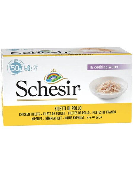SCHESIR POLLO CON ARROZ EN AGUA DE COCCIÓN PARA GATOS - 50 GR (6 UNIDADES) 6 X 50 GR - 2