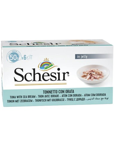 SCHESIR ATÚN CON DORADA EN GELATINA PARA GATOS - 50 GR (6 UNIDADES) 6 X 50 GR - 2
