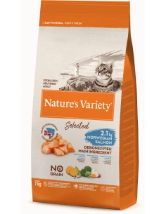 NATURES VARIETY SELECTED SALMÓN NORUEGO PARA GATOS ESTERILIZADOS 3 KG 7 KG 1 25 KG - 2