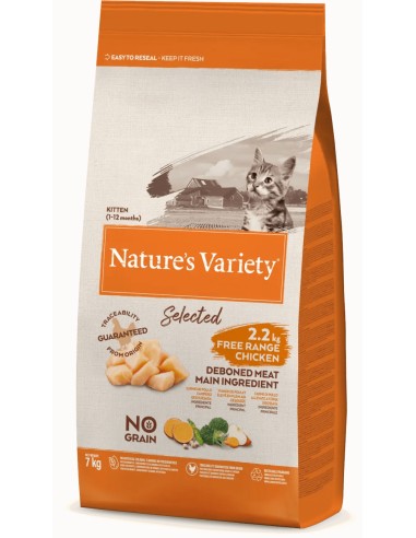 NATURES VARIETY SELECTED POLLO CAMPERO PARA GATITOS 300 GR 7 KG 1 25 KG - 2