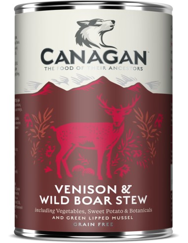 CANAGAN LATA DE ESTOFADO DE VENADO Y JABALÍ SALVAJE PARA PERROS - 400 GR 400 GR - 2