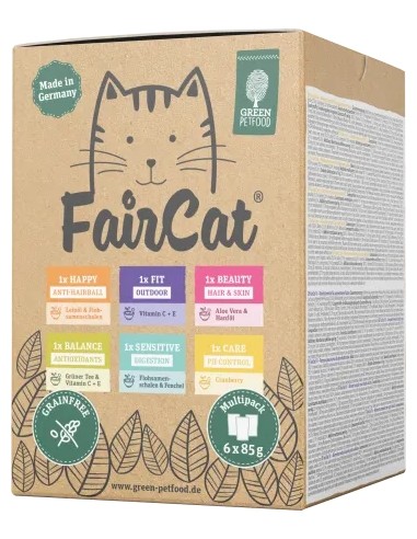 GREEN PETFOOD FAIRCAT MULTIPACK PARA GATOS - 6 X 85 GR 6 X 85 GR - 2