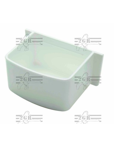 2G-R COMEDERO BLANCO PARA PAPAGAYO CON ALETA 