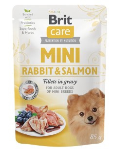 BRIT CARE MINI FILETES DE CONEJO Y SALMÓN POUCHE PERROS - 85 GR 85 GR - 2