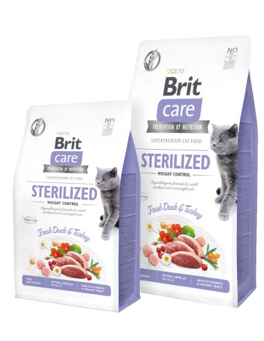 BRIT CARE CAT GRAIN FREE STERILIZED WEIGHT CONTROL 2 KG 400 GR 7 KG - 2