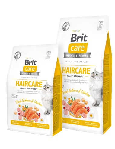 BRIT CARE CAT GRAIN FREE HAIRCARE HEALTHY SHINY COAT 2 KG 400 GR 7 KG - 2