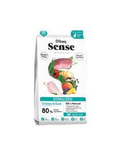 DIBAQ SENSE CAT GRAIN FREE STERILIZED POLLO Y PATO 1 5 KG 6 KG - 2
