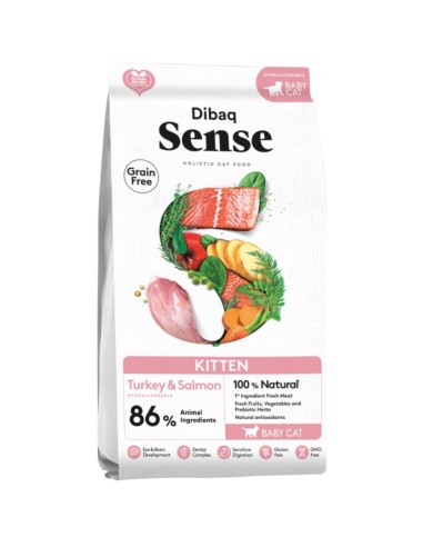 DIBAQ SENSE CAT GRAIN FREE KITTEN PAVO Y SALMÓN 1 5 KG 6 KG - 2