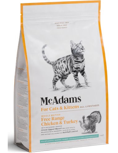 MCADAMS POLLO Y PAVO CAMPEROS PARA GATOS Y GATITOS 1 5 KG 375 GR 3 75 KG - 2