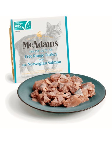 MCADAMS TARRINA DE PAVO CAMPERO CON SALMÓN NORUEGO PARA GATOS - 100 GR 100 GR - 2