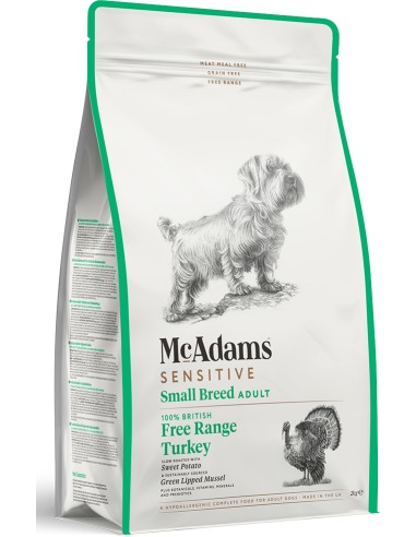 MCADAMS SENSITIVE PAVO CAMPERO PARA PERROS DE RAZAS PEQUEÑAS 5 KG 2 KG - 3