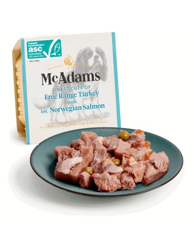 MCADAMS TARRINA DE PAVO CAMPERO CON SALMÓN NORUEGO PARA PERROS - 150 GR 150 GR - 2