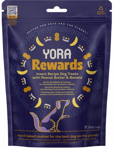 YORA TREATS PREMIOS CON MANTEQUILLA DE CACAHUETE Y PLÁTANO PARA PERROS - 100 GR 100 GR - 2
