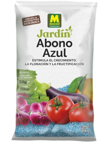 MASSÓ JARDÍN ABONO AZUL EN BOLSA - 2 KG 2 KG - 2