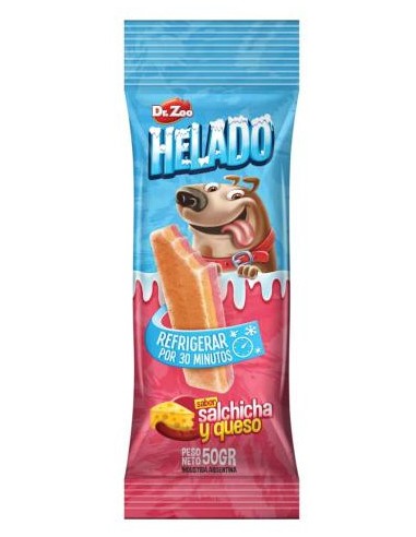 DR. ZOO HELADO PARA PERROS SABOR SALCHICA Y QUESO 