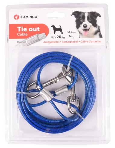 FLAMINGO CABLE ACERO AMARRE AZUL - 5 METROS 5 METROS - 3